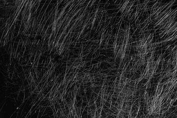 Black background scratches and noise, overlay full screen scuffs on the surface aged abstract...
