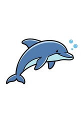 Obraz premium 愛らしいイルカのイラストレーション