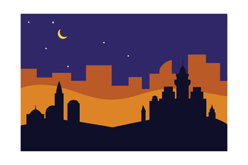 Fototapeta premium vector illustration of a mosque