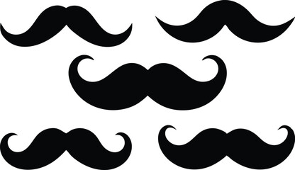 mustache set vector