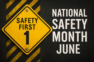 Fototapeta premium Safety First Awareness: June Campaign for Workplace Protection