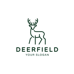 Deer Logo Design Vector, Deer Silhouette Design Vector, Unique and Professional Deer Logo Design