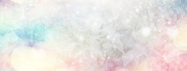 white winter background, frosty patterns on glass, abstract backdrop of ice and snow crystals in a blur