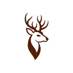 Fototapeta premium Deer Logo Design Vector, Unique and Professional Deer Vector, Deer Silhouette 