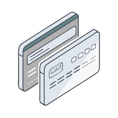 Obraz premium Credit card icon for e-commerce websites, payment gateway blogs, banking applications, financial security materials, and online shopping platforms