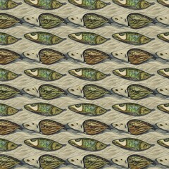 群れ動く魚影の織りなすリズム