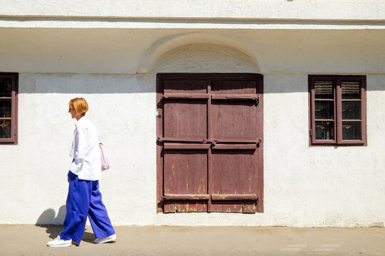 Strolling Past Timeworn Facades