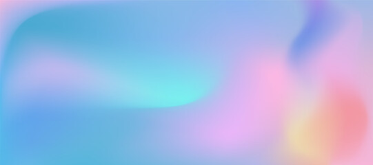 Pastel background with soft gradient light blue,pink,green,yellow color for Cosmetic,Fashion banner design,Abstract background blurred light fuzz colorful of sky,Vector horizontal backdrop