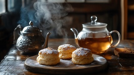 A sophisticated European bakery where soft music plays as warm bread is served