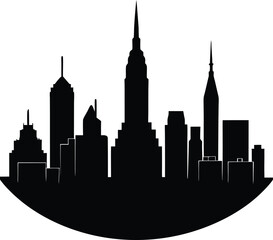 Fototapeta premium new-york-skyline-sillouhette (8).eps