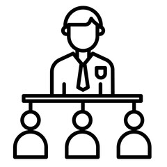 Fototapeta premium Manager Vector Icon