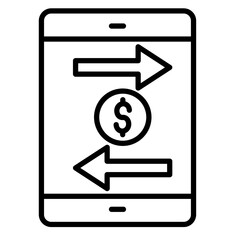 Mobile Banking Vector Icon