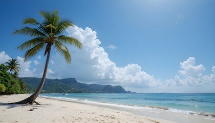 palm tree on a tropical beach