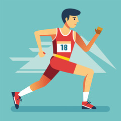 Marathon run vector