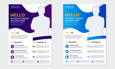 Corporate business a4 flyer  template design for marketing, business proposal, promotion, advertise, publication, cover page. new digital marketing flyer set. modern business flyer template, abstract 