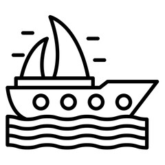 Sailing Vector Icon