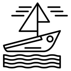 Fototapeta premium Sailing Vector Icon