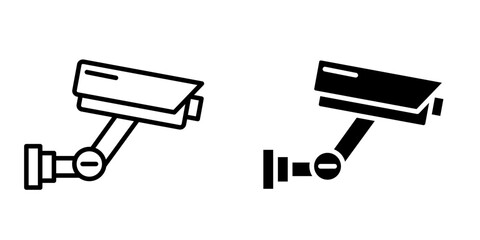 cctv icon white on background