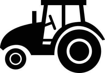 Tractor Icon Design with Editable Stroke. Suitable for Infographics, Web Pages, Mobile Apps, vector illustration. Agricultural tractor - transport for farm in flat style. on transparent background