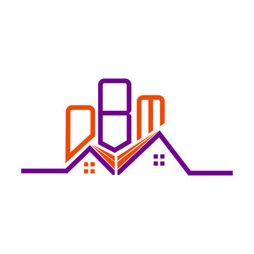 OBM Real State logo design, OBM simple and modern logo. OBM luxurious alphabet design