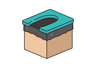 簡易トイレのイラスト