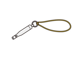 防災用ホイッスルのイラスト