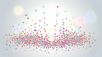 Minimal Pastel Abstract Background with Scattered Soft Colorful Dots in Gradient Style