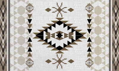 detail of a mosaic Geometric Navajo hand drawn pattern design 
