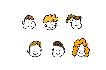 子供の顔セット