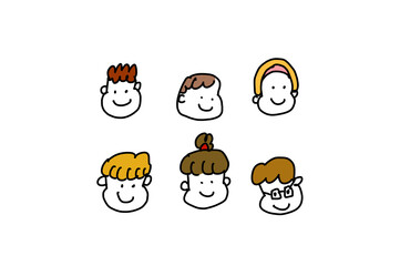 子供の顔セット