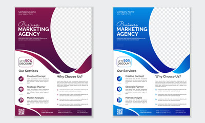 Corporate business a4 flyer  template design for marketing, business proposal, promotion, advertise, publication, cover page. new digital marketing flyer set. modern business flyer template, abstract 