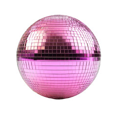 Pink disco ball reflecting light party fun dance night club