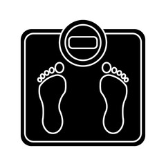 weight scale icon white on background