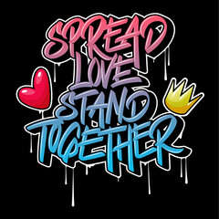 Vibrant graffiti-style vector design with 