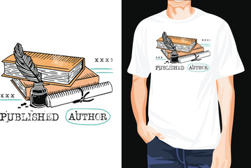 Published author creators t-shirt design unique idea