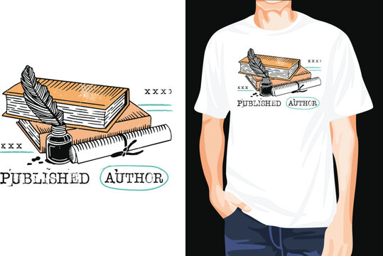 Published author creators t-shirt design unique idea