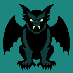 bat on black background