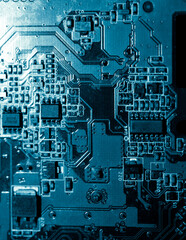 Abstract, Close up at electronic circuits, we see the technology of the mainboard, which is the important background of the computer. (logic board,cpu motherboard,Main board,system board,mobo)	
