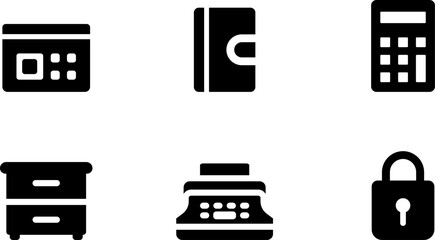 Modern  Rounded Filled Workplace Icon Set