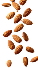 Almendras flotando sin fondo para diseño gráfico PNG