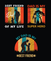 dad best friend vintage t-shirt design 3 t-shirt design instant download trendy vintage t-shirt