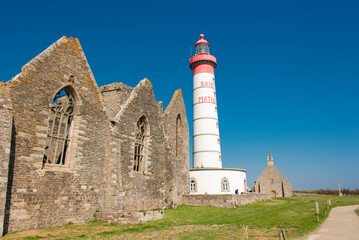 Phare de la Pointe St Mathieu en Bretagne, Finistère sud