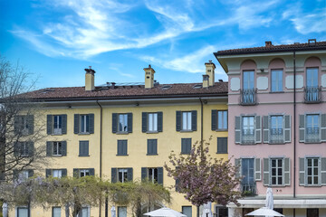 Fototapeta premium Bellagio village, Como lake in Italy, typical houses in the historic center 