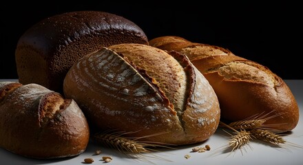 Assortment of Freshly Baked Artisan Breads