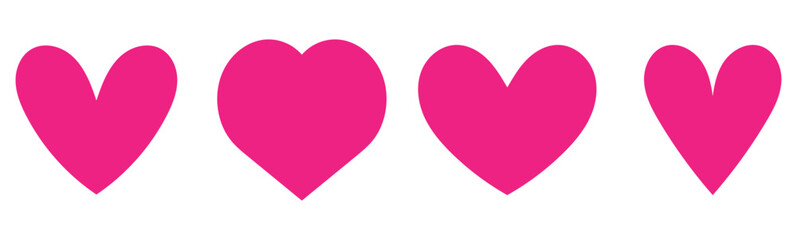 Heart icon sketch doodle illustration set. Black and white collection. Romantic Heart bonds. Feeling love. Silhouette of blank heart. Everlasting beating heart.