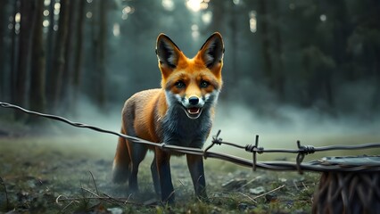 red fox in the woods
