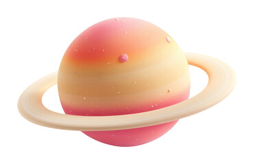 PNG A 3D vector illustration of the planet Saturn space saturn-like astronomy.