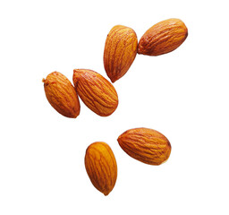 Almond isolated on transparent background for graphic design.