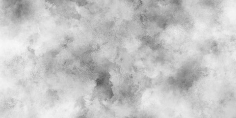 Abstract cloudy and grunge soft gray watercolor texture,  white or grey clouds with black and white stains, white background texture with puffy and cloudy smoke,  black and white background with smoke