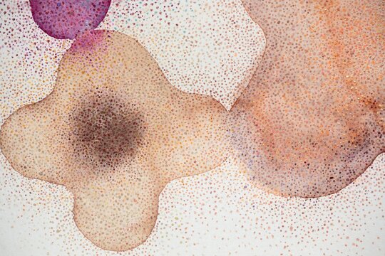 watercolor pointillism art